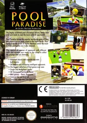 Pool Paradise box cover back